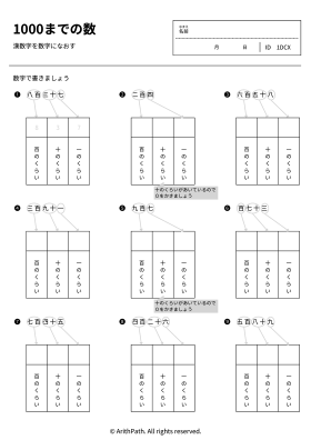 1000までの数