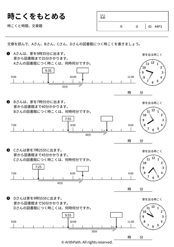 時こくと時間