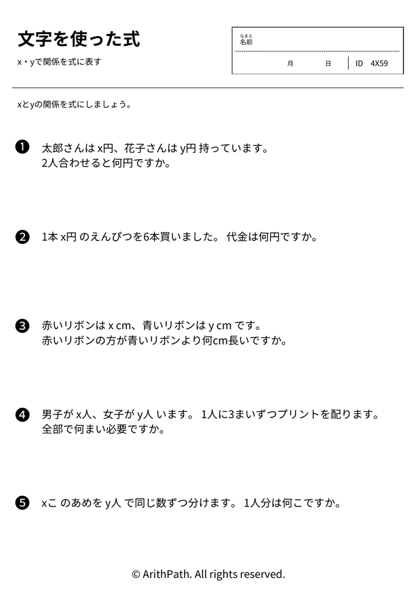 文字と式
