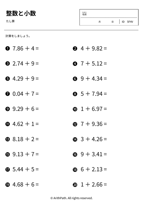 整数と小数