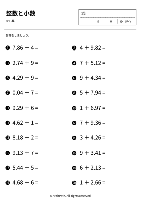 整数と小数