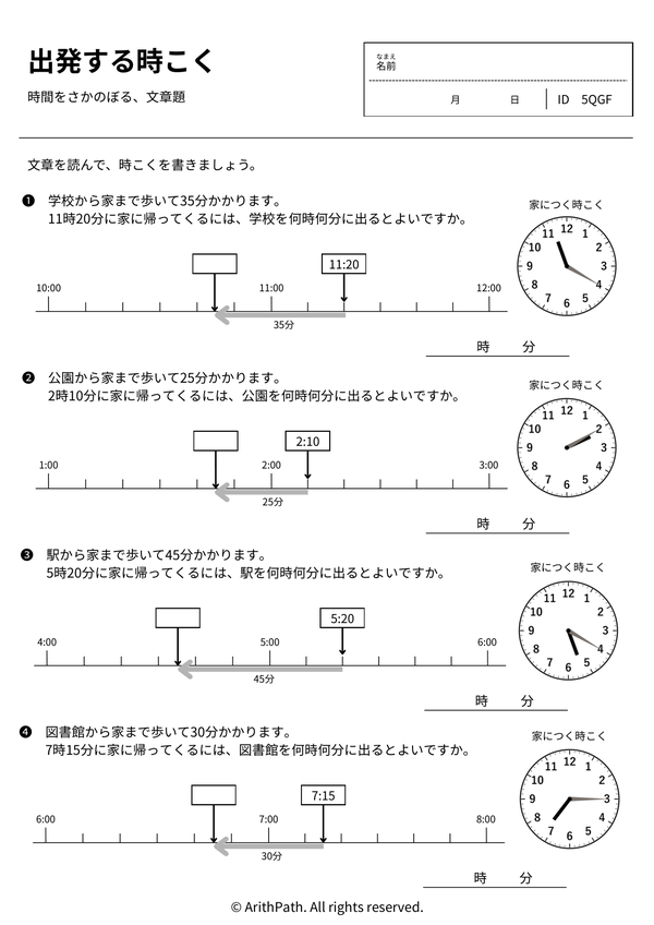 時こくと時間