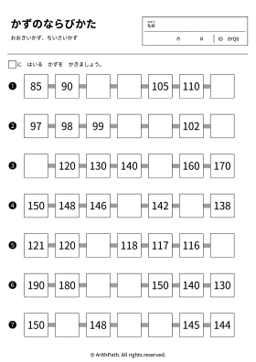 かずのならびかた