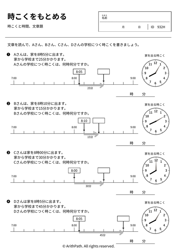 時こくと時間