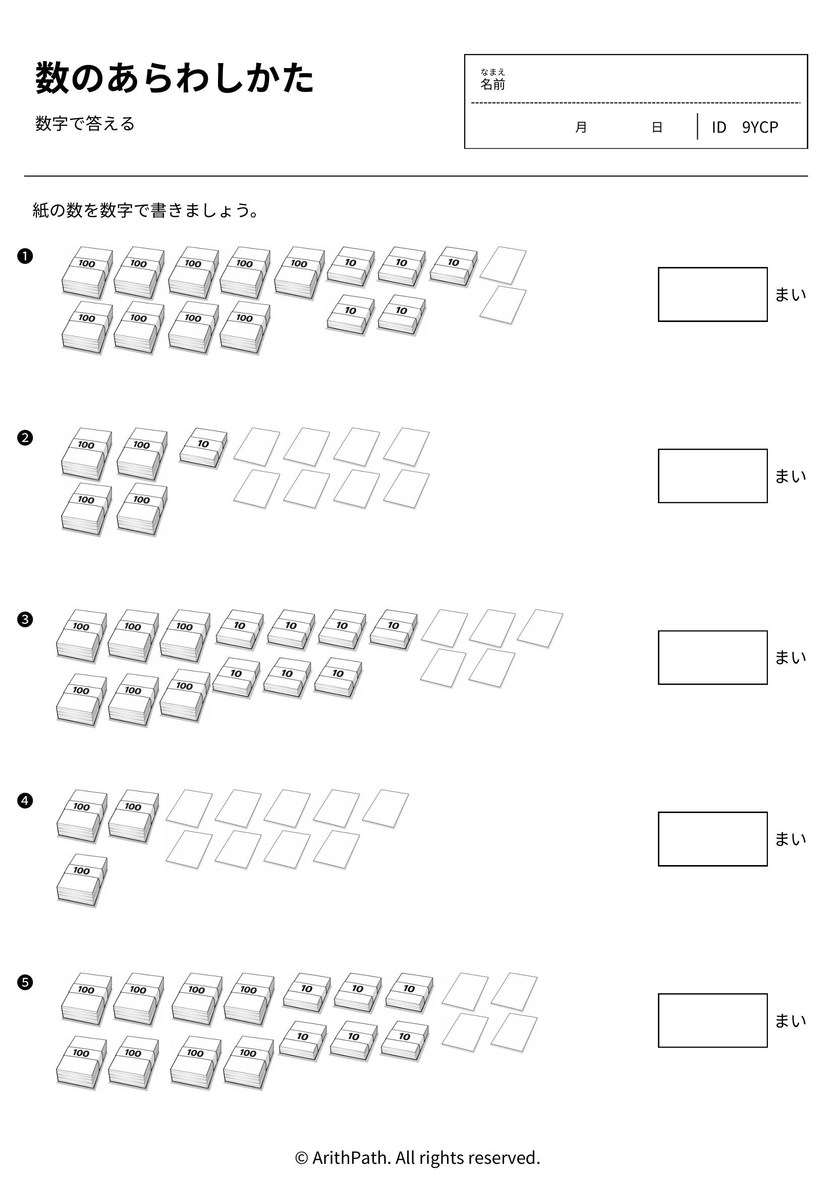 数のあらわしかた