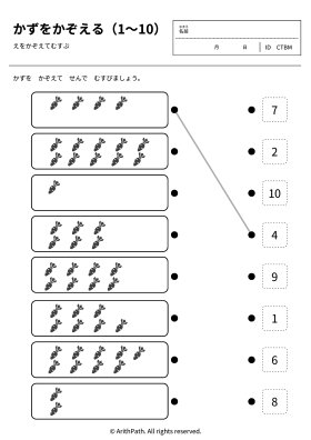 かずをかぞえる（1〜10）