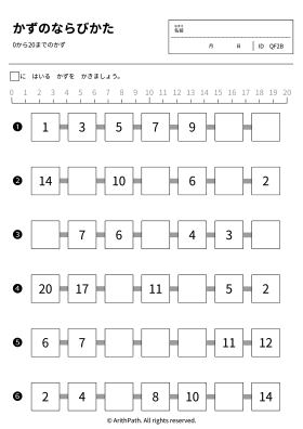 かずのならびかた