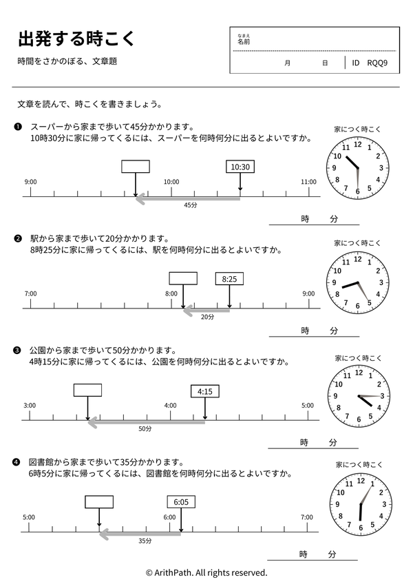時こくと時間