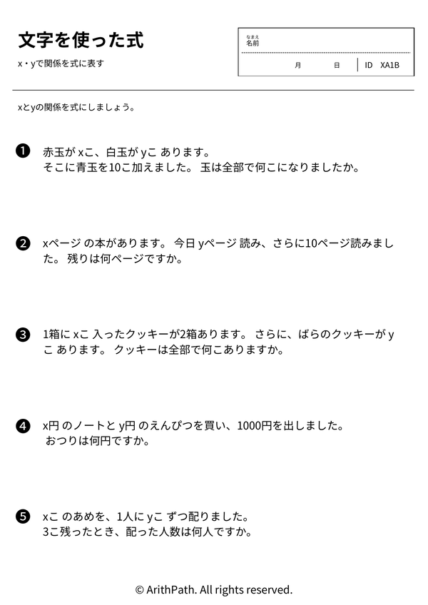 文字と式